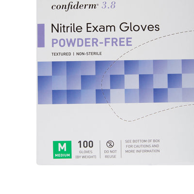 McKesson Confiderm® 3.8 Nitrile Exam Glove, Medium, Blue, 1 Box of 100 () - Img 8