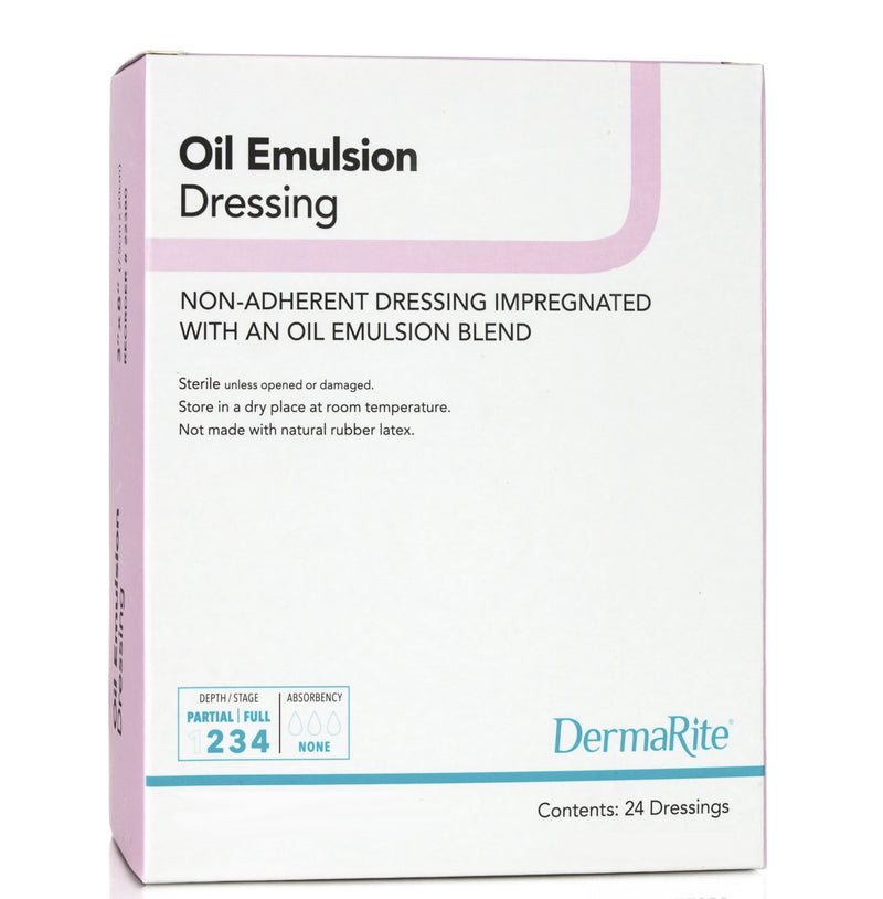 DermaRite® Oil Emulsion Impregnated Dressing, 3 x 3 Inch, 1 Each (Advanced Wound Care) - Img 1