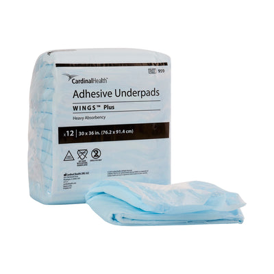 Wings™ Plus Heavy Absorbency Underpad, 30 x 36 Inch, 1 Bag of 12 (Underpads) - Img 1