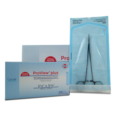 ProView® plus Sterilization Pouch, 3-1/2 x 5-1/4 Inch, 1 Case of 1200 (Sterilization Packaging) - Img 2