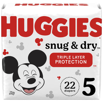 Huggies® Snug & Dry Diaper, Size 5, 22 per Package, 1 Case of 88 () - Img 1