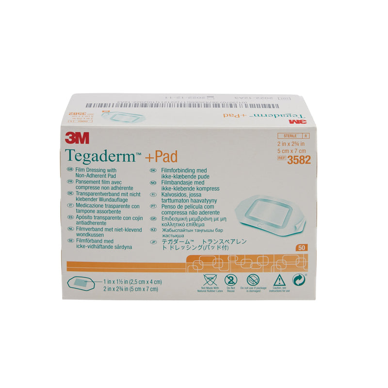 3M™ Tegaderm™ Film Dressing with Pad, 2 x 2-3/4 Inch, 1 Each () - Img 2