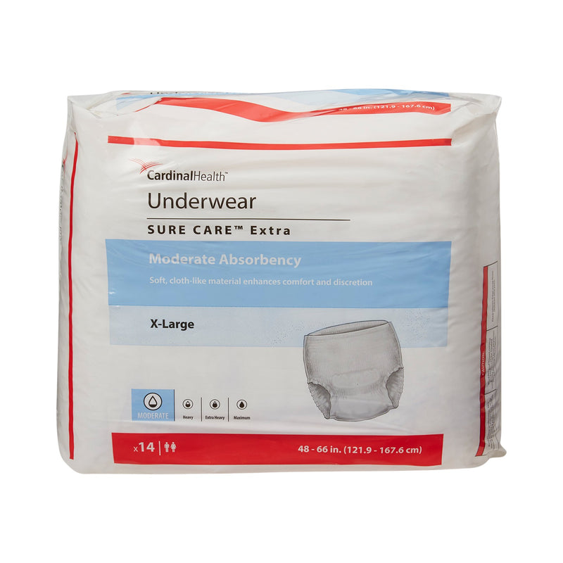 Simplicity Unisex Adult Disposable Underwear, Moderate Absorbency, X-Large, 48 to 66 Inch Waist, 1 Bag of 14 () - Img 2