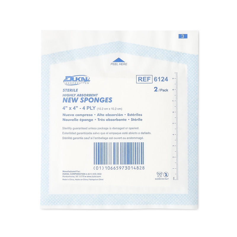 Dukal™ Sterile Nonwoven Sponge, 4 x 4 Inch, 1 Case of 600 (General Wound Care) - Img 3