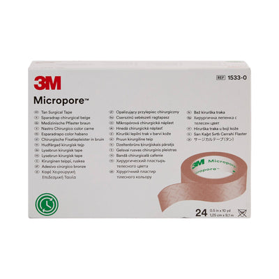 3M™ Micropore™ Paper Medical Tape, 1/2 Inch x 10 Yard, Tan, 1 Case of 240 (General Wound Care) - Img 2