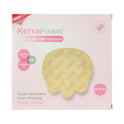 KerraFoam™ Gentle Border Silicone Foam Dressing, 6-7/10 x 6-9/10 Inch, 1 Each (Advanced Wound Care) - Img 1