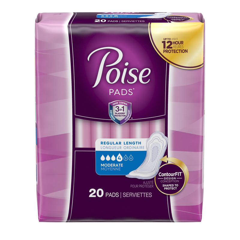 Poise Bladder Control Pads, Adult Women, Disposable, 1 Pack of 20 () - Img 2
