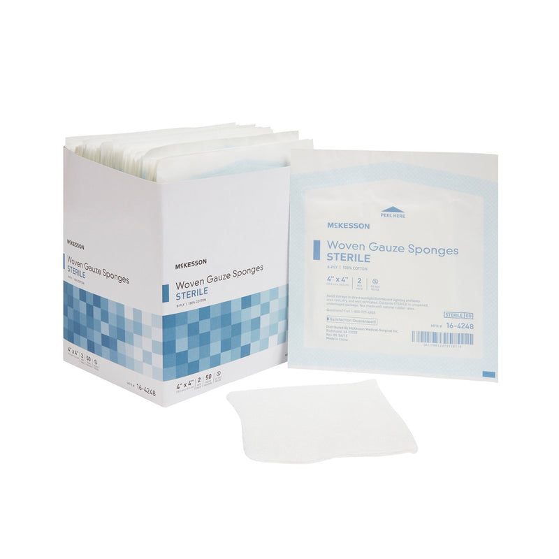 McKesson Sterile Gauze Sponge, 4 x 4 Inch, 1 Box of 50 (General Wound Care) - Img 9