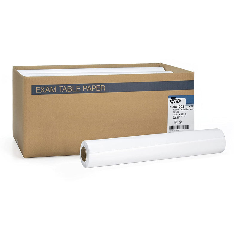 Tidi® Everyday Crepe Table Paper, 18 Inch x 125 Foot, White, 1 Case of 12 (Table Paper) - Img 3