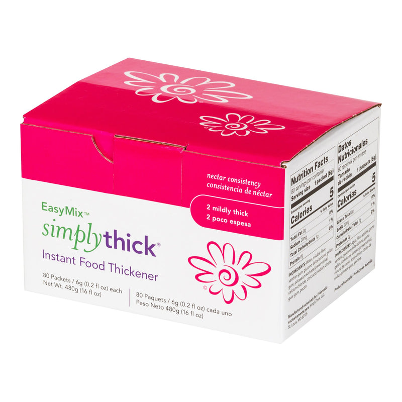 SimplyThick® Easy Mix™ Nectar Consistency Food and Beverage Thickener, 6-gram Packet, 1 Case of 80 (Nutritionals) - Img 1