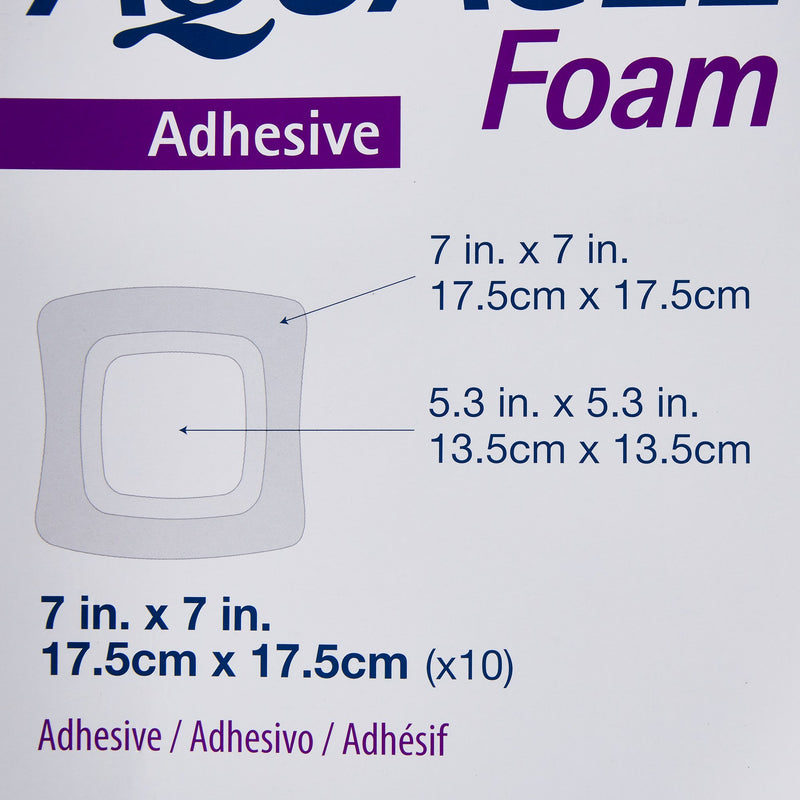 Aquacel® Silicone Adhesive with Border Silicone Foam Dressing, 7 x 7 Inch, 1 Box of 10 (Advanced Wound Care) - Img 5