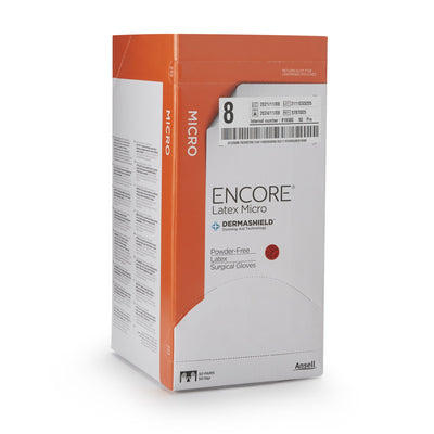 Encore® Latex Micro Surgical Glove, Size 8, Brown, 1 Each () - Img 2