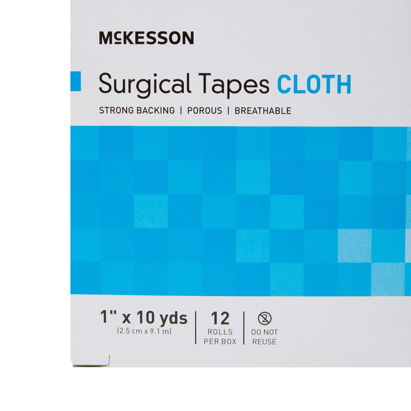 McKesson Silk-Like Cloth Medical Tape, 1 Inch x 10 Yard, White, 1 Box of 12 (General Wound Care) - Img 8