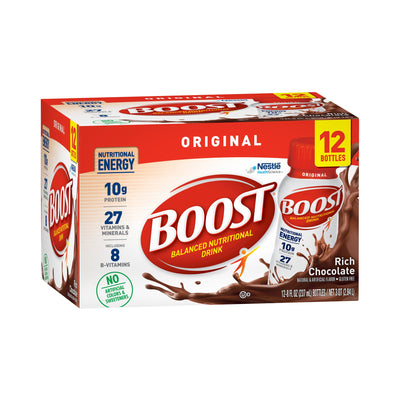 Boost® Original Chocolate Oral Supplement, 8 oz. Bottle, 1 Pack of 12 (Nutritionals) - Img 1