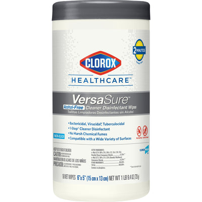 Clorox Healthcare® VersaSure® Surface Disinfectant Wipes, 150 Count Cannister, 1 Case of 6 (Cleaners and Disinfectants) - Img 1