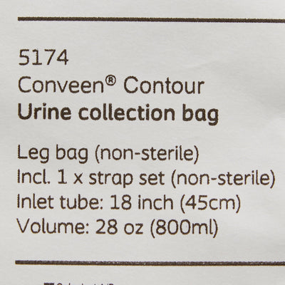 Conveen® Security+ Urinary Leg Bag, 800 mL, Rubber, 1 Each (Bags and Meter Bags) - Img 5