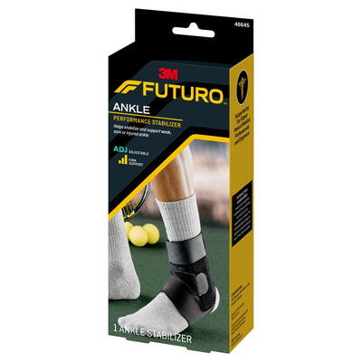 3M Futuro Ankle Performance Stabilizer, Adjustable, Adult, Black, 1 Each (Immobilizers, Splints and Supports) - Img 1