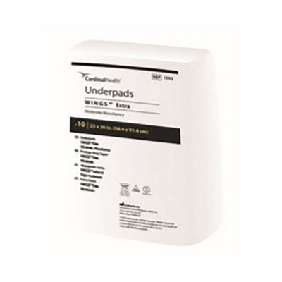 Simplicity Basic Underpad, Disposable, Light Absorbency, 23 X 36 Inch, 1 Bag of 10 (Underpads) - Img 1
