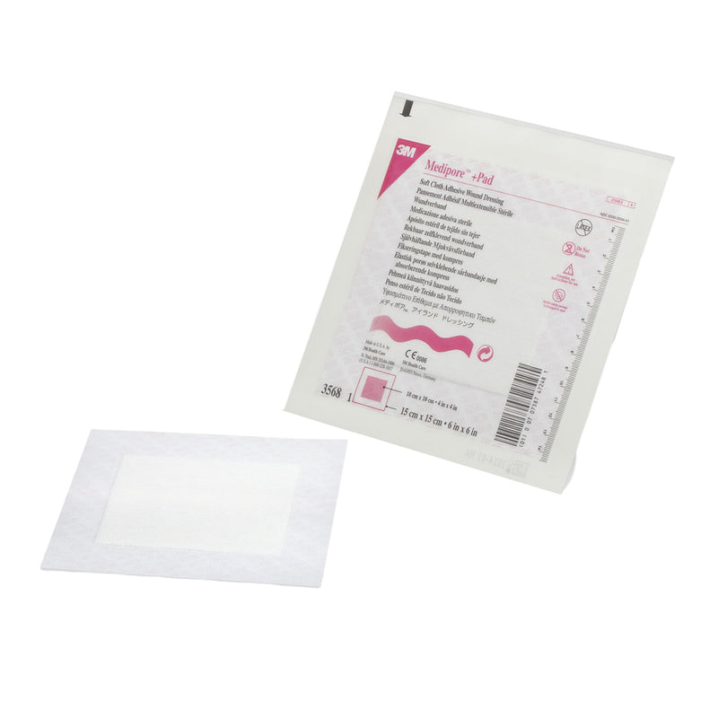 3M™ Medipore™ Adhesive Dressing, 6 x 6 Inch, 1 Each (General Wound Care) - Img 2