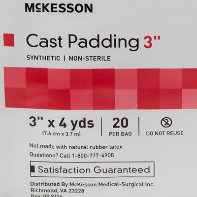 McKesson White Polyester Cast Padding, 3 Inch x 4 Yard, 1 Bag of 20 (Casting) - Img 4