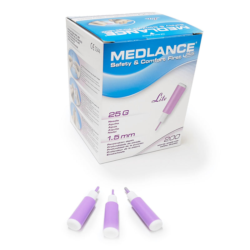 Medlance® Plus Safety Lancet, 1 Box of 200 (Diabetes Monitoring) - Img 1