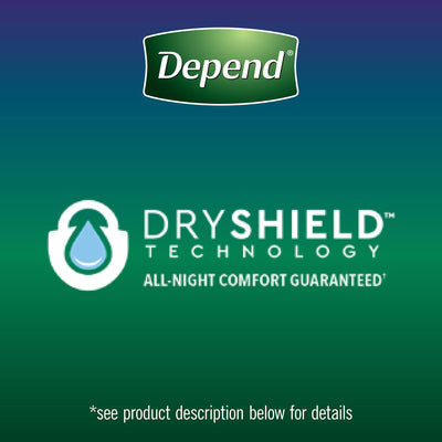 UNDERWEAR, DEPEND OVERNIGHT MEN GRY SM/MED (14/PK 2PK/CS) () - Img 7