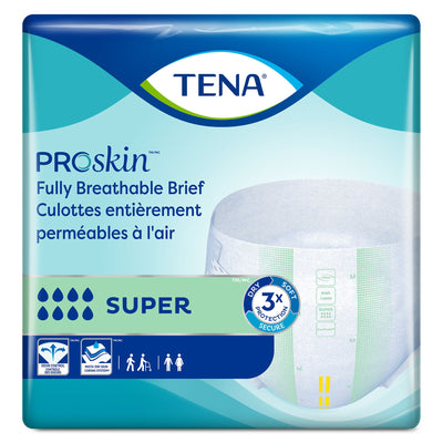 TENA Super Adult Heavy-Absorbent Incontinence Brief, Medium, 1 Case of 56 () - Img 2