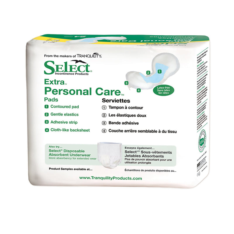 Select® Extra® Bladder Control Pad, 7¼ x 16½ Inch, 1 Bag of 24 () - Img 2