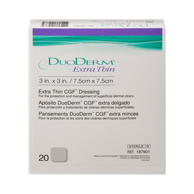 DuoDerm® Extra Thin Hydrocolloid Dressing, 3 x 3 Inch, 1 Box of 20 (Advanced Wound Care) - Img 2