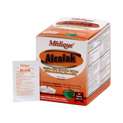 Alcalak 420 mg Strength Antacid Chewable Tablets, 1 Box of 500 (Over the Counter) - Img 1