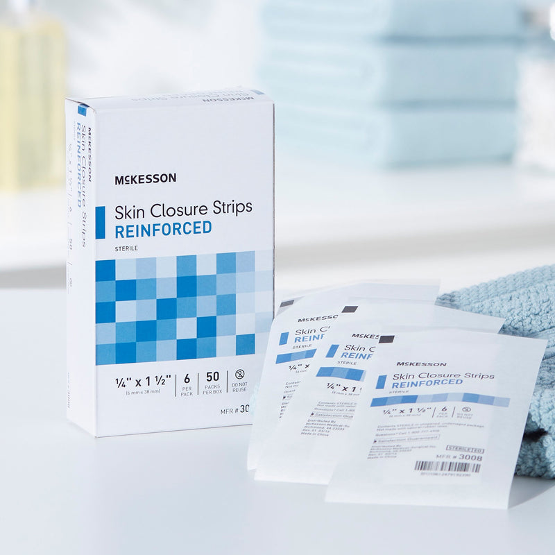 McKesson Skin Closure Reinforced Strip, ¼ X 1½ Inch, 1 Box of 50 (Skin Closure Strips) - Img 10