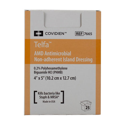 Covidien™ Telfa™ Impregnated Antimicrobial Dressing, 4 x 5 Inch, 1 Tray of 25 (General Wound Care) - Img 1