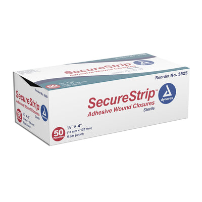dynarex® Secure Strip™ Adhesive Wound Closure Strip, ½ by 4 Inches, 1 Case of 200 (Skin Closure Strips) - Img 3