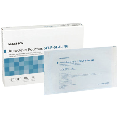 McKesson Sterilization Pouch, 12 x 15 Inch, 1 Box of 200 (Sterilization Packaging) - Img 1