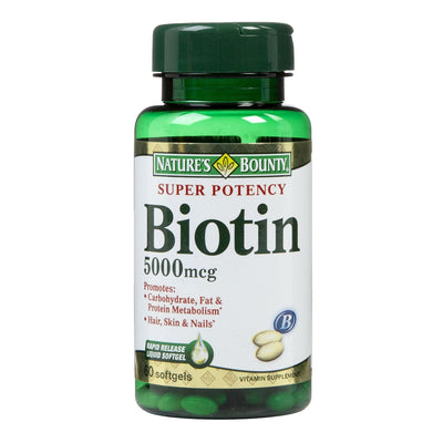 Nature's Bounty® Vitamin B-7 Biotin Supplement, 1 Bottle (Over the Counter) - Img 1