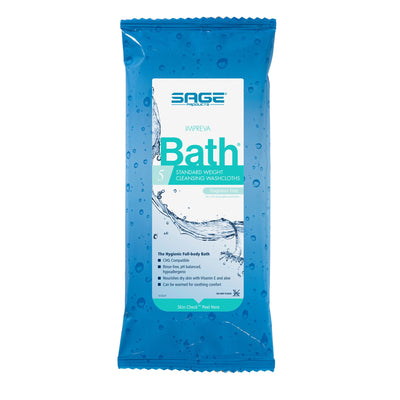 Sage Comfort Bath Rinse-Free Wipes, Aloe, Unscented, Soft Pack, 1 Case of 78 (Skin Care) - Img 2