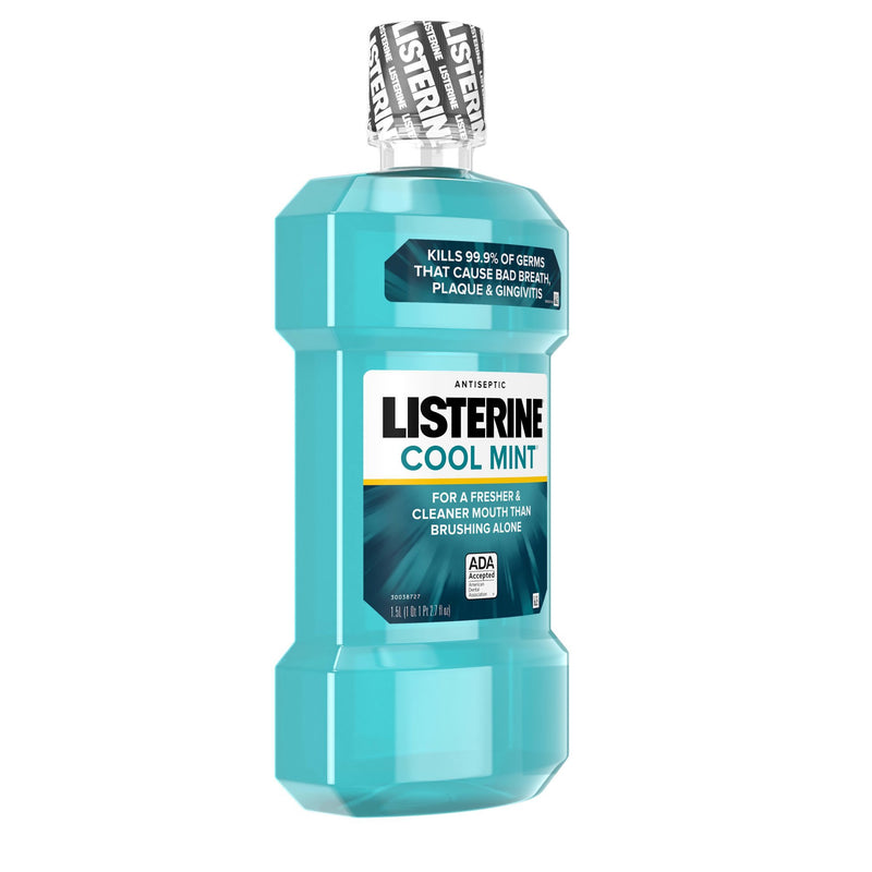 Listerine® Cool Mint Antiseptic Mouthwash, 1.5 Liter, 1 Case of 6 (Mouth Care) - Img 2