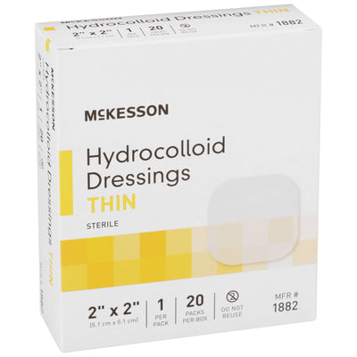 McKesson Hydrocolloid Dressing, 2 x 2 Inch, 1 Box of 20 (Advanced Wound Care) - Img 2