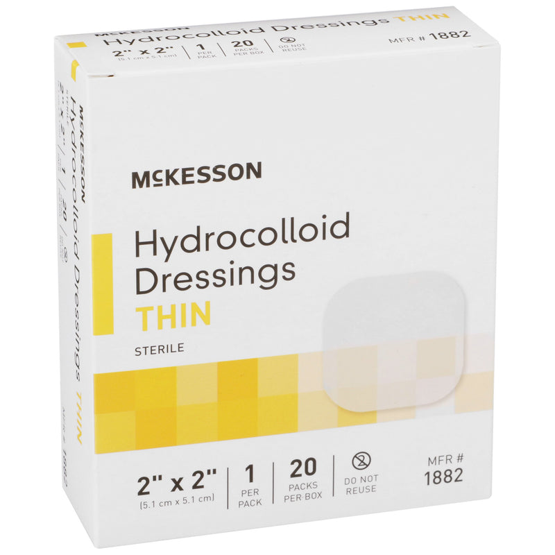 McKesson Hydrocolloid Dressing, 2 x 2 Inch, 1 Box of 20 (Advanced Wound Care) - Img 2
