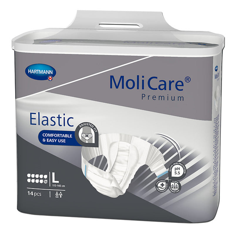 MoliCare® Premium Elastic Incontinence Brief, 10D, Large, 1 Pack of 14 () - Img 1