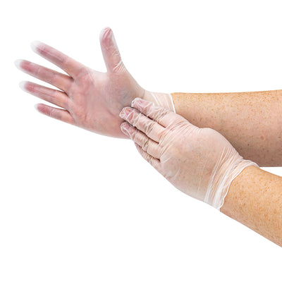 Basic® Vinyl Exam Glove, Large, White, 1 Box () - Img 3