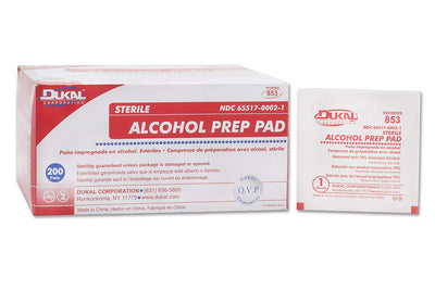 ALCOHOL PREP PAD ST MED 200/BX 20/CS 2PLY LTXFR (Skin Care) - Img 1
