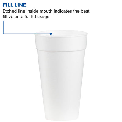 WinCup® Styrofoam Drinking Cup, 20 oz., 1 Case of 500 (Drinking Utensils) - Img 4