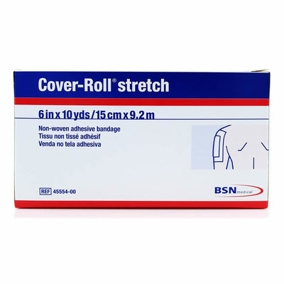 Cover-Roll® Stretch Nonwoven Polyester Dressing Retention Tape, 6 Inch x 10 Yard, White, 1 Box (General Wound Care) - Img 2