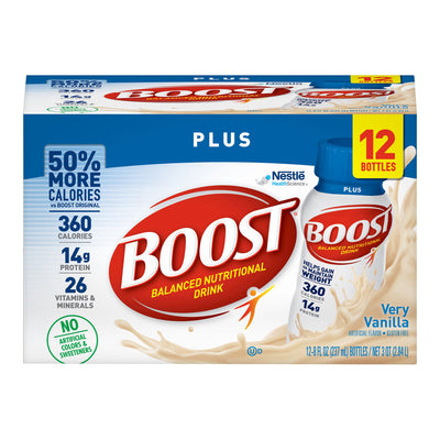 Boost® Plus Vanilla Oral Supplement, 8 oz. Bottle, 1 Case of 24 (Nutritionals) - Img 1