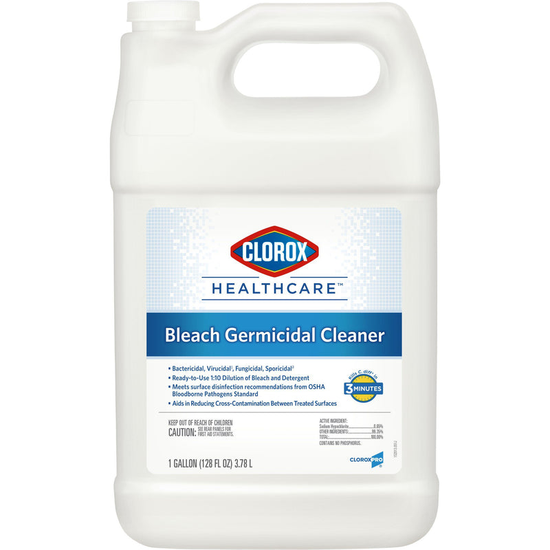 Clorox® Healthcare® Bleach Germicidal Cleaner, 1 gal Jug, 1 Case of 4 (Cleaners and Disinfectants) - Img 1