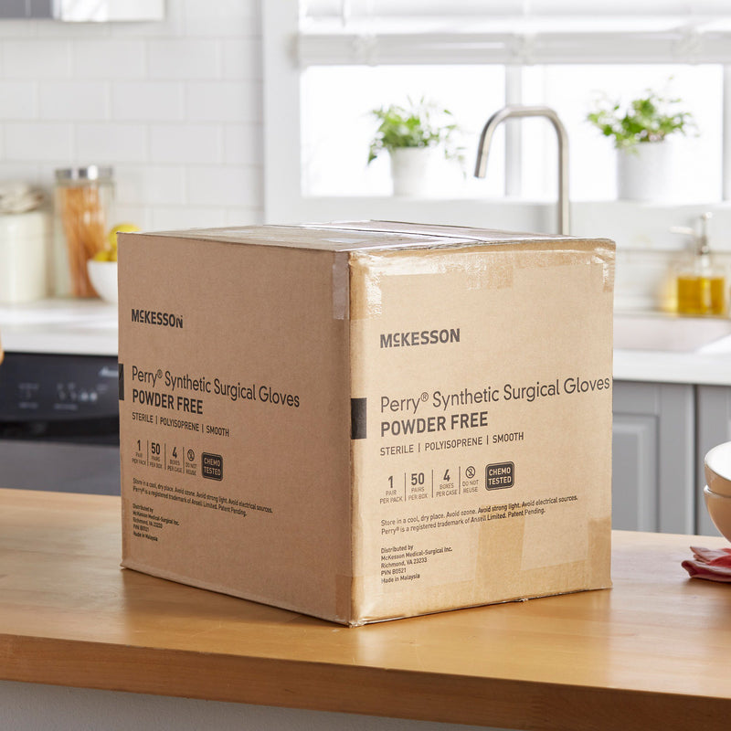 McKesson Perry® Performance Plus Polyisoprene Surgical Glove, Size 7.5, Green, 1 Box of 50 () - Img 10