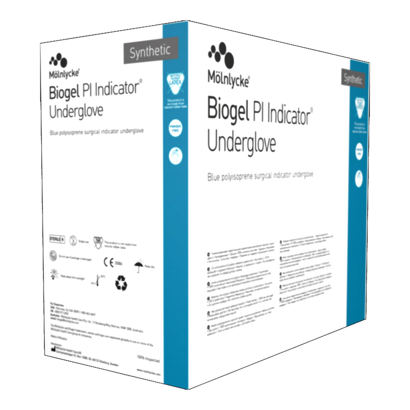 Biogel® PI Indicator Underglove™ Polyisoprene Surgical Underglove, Size 7.5, Blue, 1 Box of 50 () - Img 2