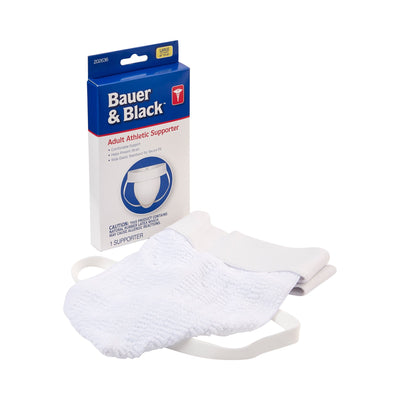 Bauer & Black Adult Athletic Supporter, Cotton, White, Reusable, Large, 1 Case of 48 (Athletic Supporters) - Img 1