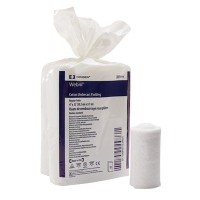 Webril™ Undercast Cotton Cast Padding, NonSterile, 4 Inch x 4 Yard, 1 Case of 72 (Casting) - Img 1